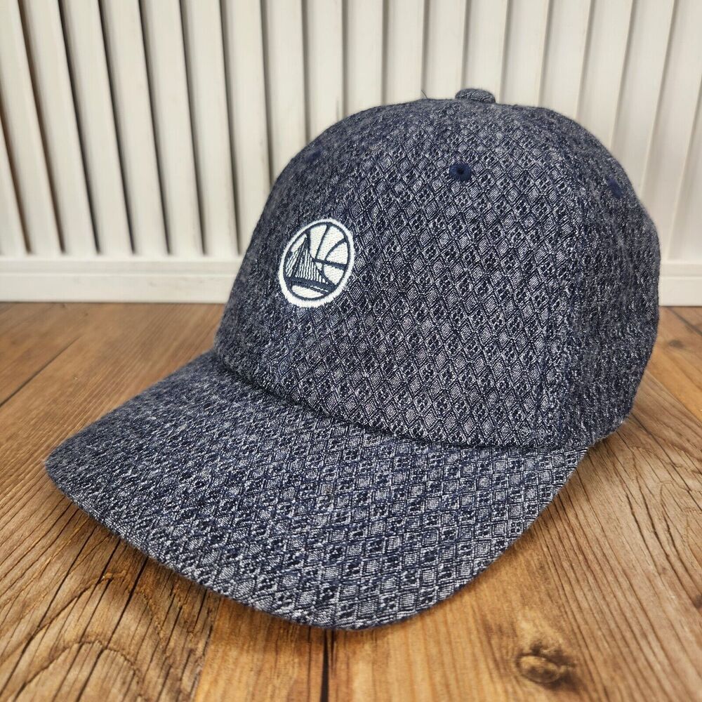 Mitchell & Ness Golden State Warriors Denim Slouch Hat Cap Gray Strapback NBA